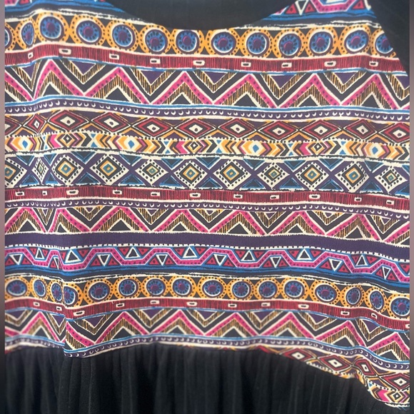 NEW Haptics BLACK RIB RAGLAN AZTEC BABYDOLL LONG SLEEVE TOP SIZE S, M, L - Picture 6 of 8